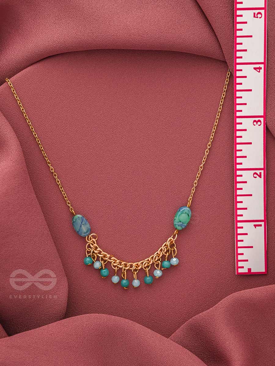 The Pearly Smile- Golden Beads Necklace With Anti-Tarnish Coating