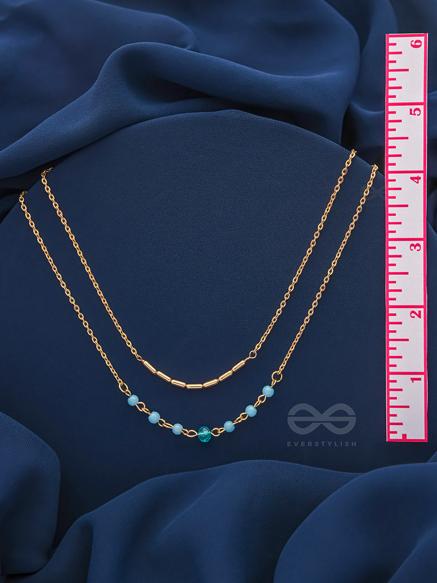 The Wonder Waters- Golden Layered Necklace With Anti-Tarnish Coating