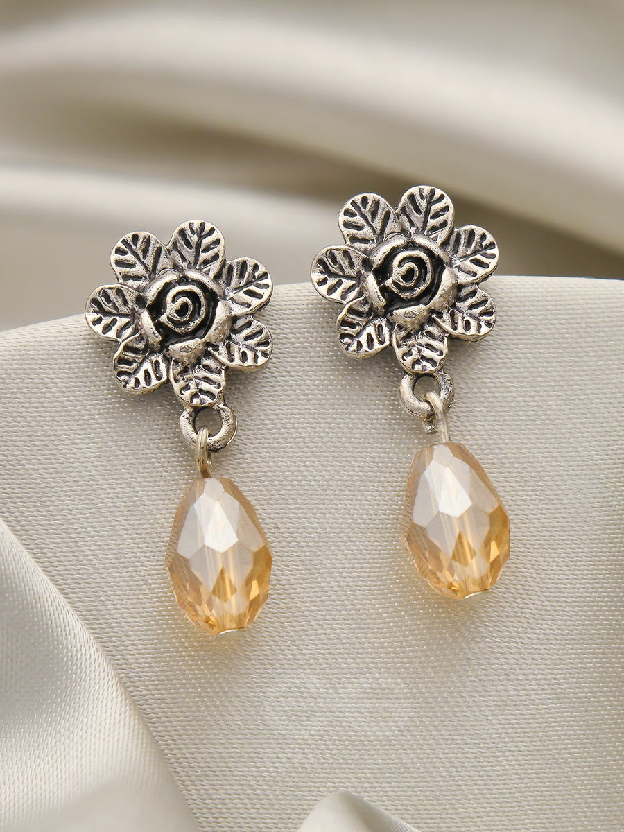 The Frosted Flower- Tiny Trinket Earrings (Marigold)