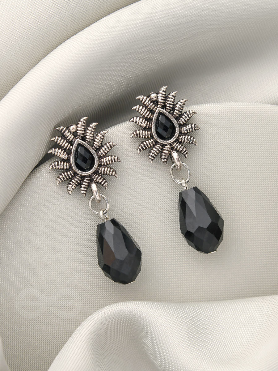 Drops Of Light- Tiny Trinket Earrings (Midnight Black)