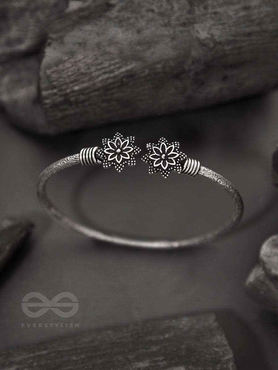 Ups-A-Daisy- Oxidised Bangle Bracelet