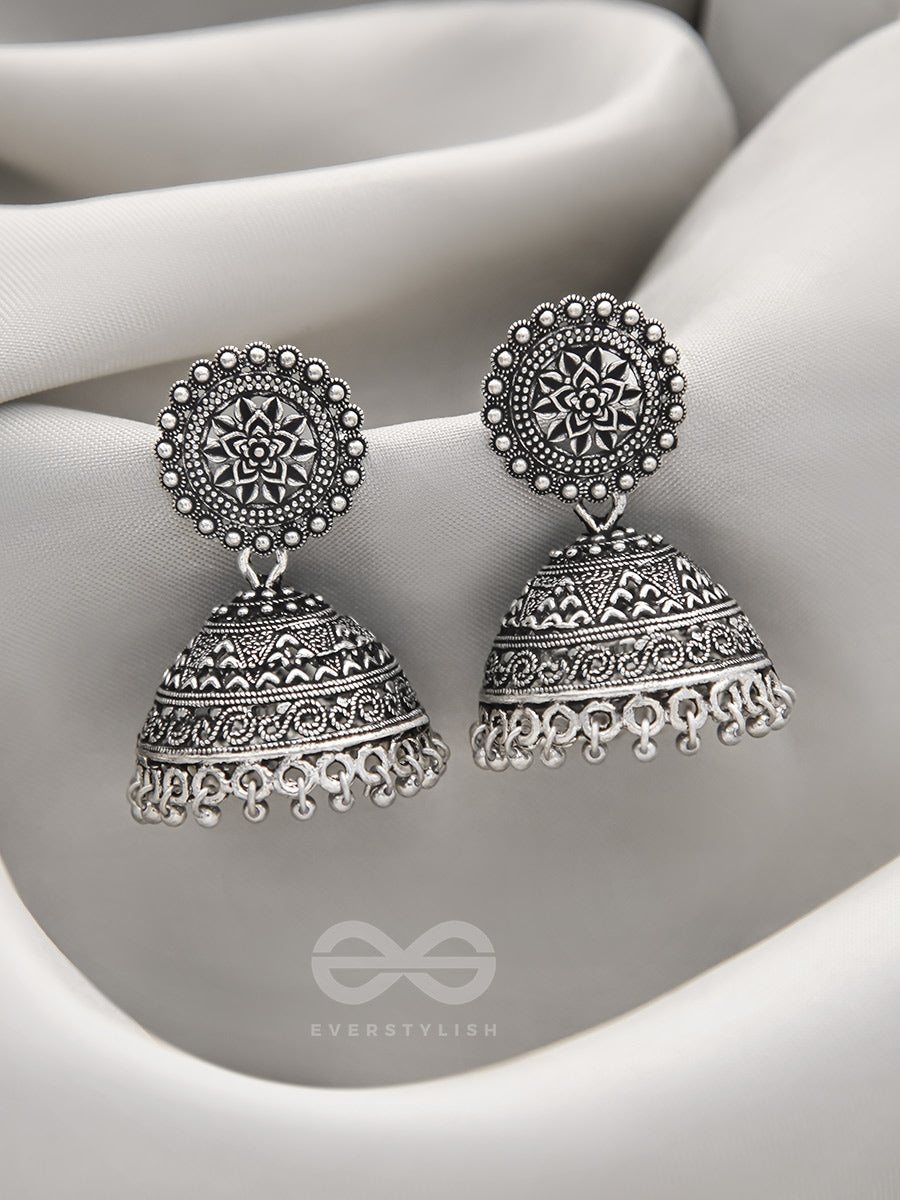 The Sun Flame- Brass Jhumka Earrings