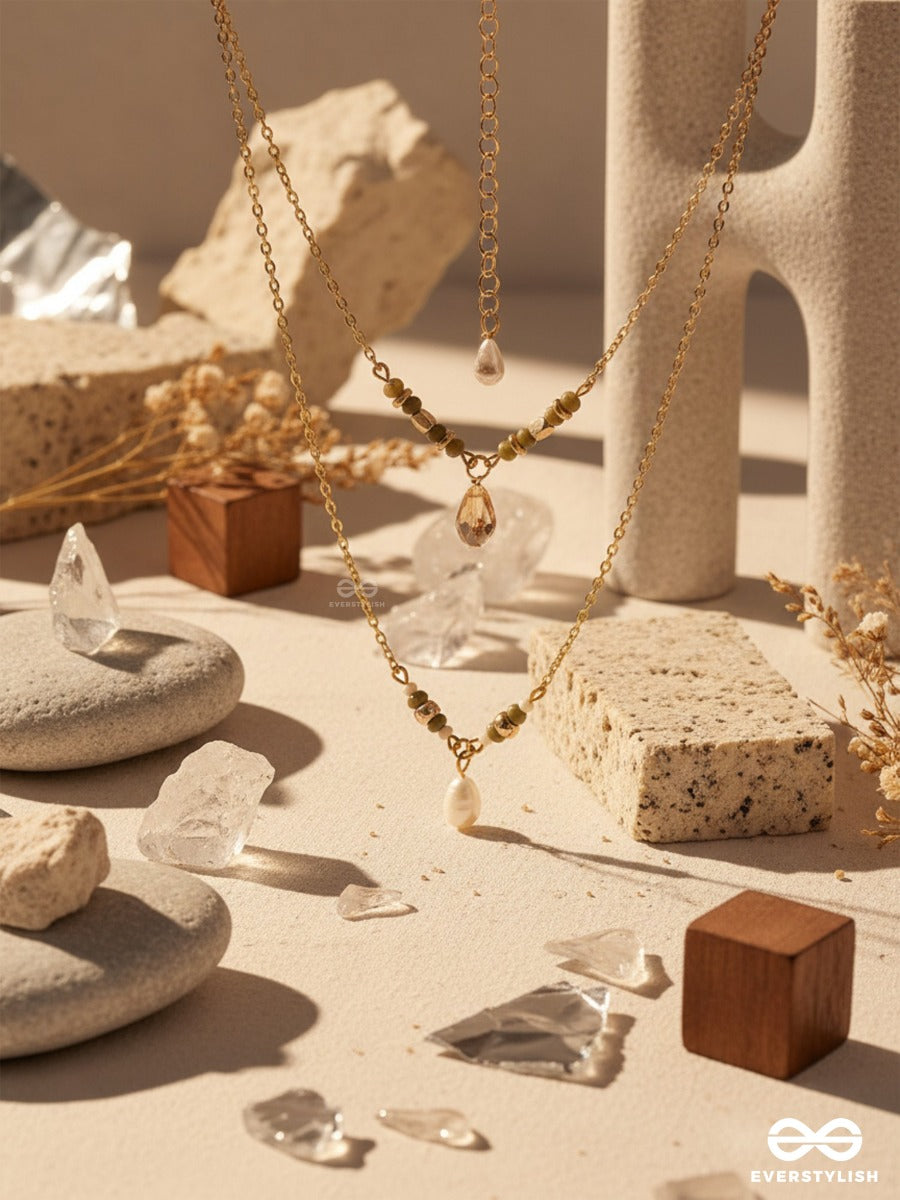 The Blazing Sleet- Golden Layered Necklace With Anti-Tarnish Coating