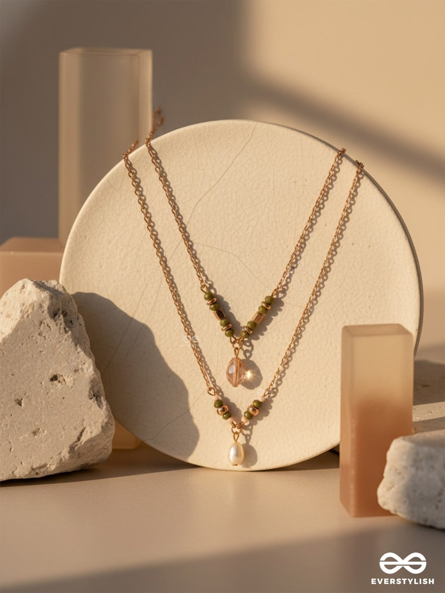 The Blazing Sleet- Golden Layered Necklace With Anti-Tarnish Coating