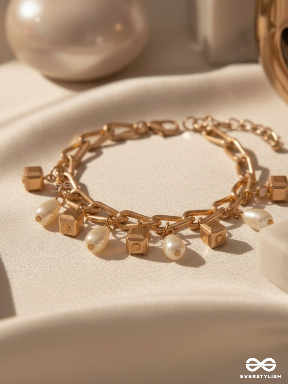 The Box Of Rain- Golden Pearl Bracelet