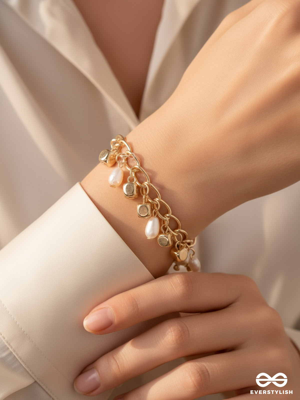 The Box Of Rain- Golden Pearl Bracelet
