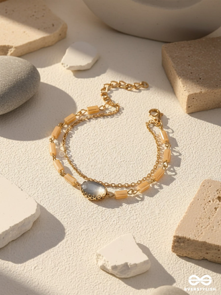 The Grey Sky- Golden Embellished Bracelet