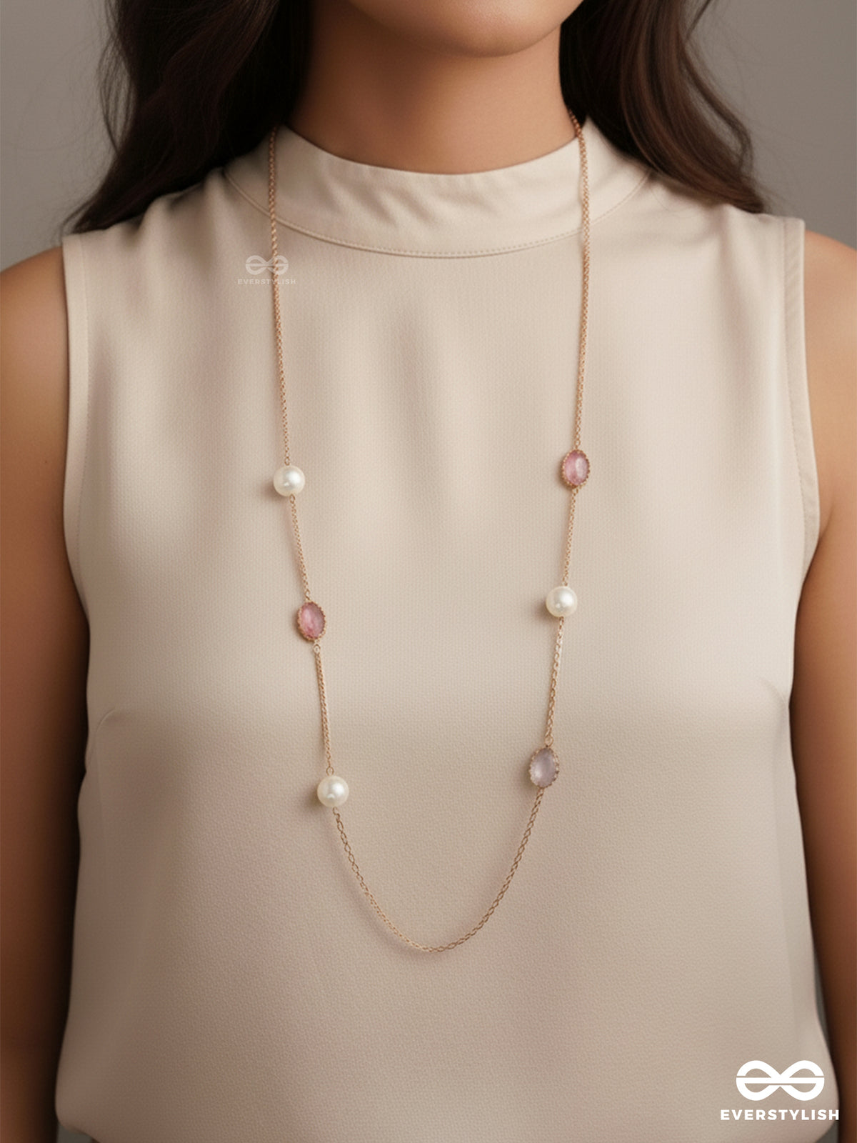 The Cosmic Attraction- Golden Bead Necklace With Anti-Tarnish Coating