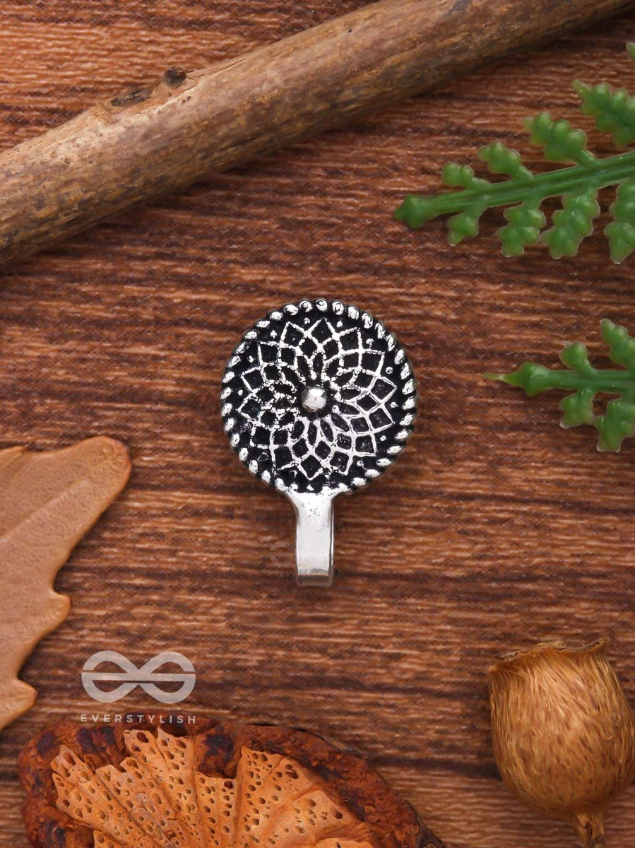 The Mandala Magic - Oxidised Non-Pierced Nosering