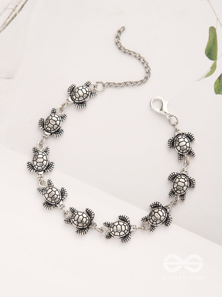 The Turtle Tale- Oxidised Turtle Bracelet