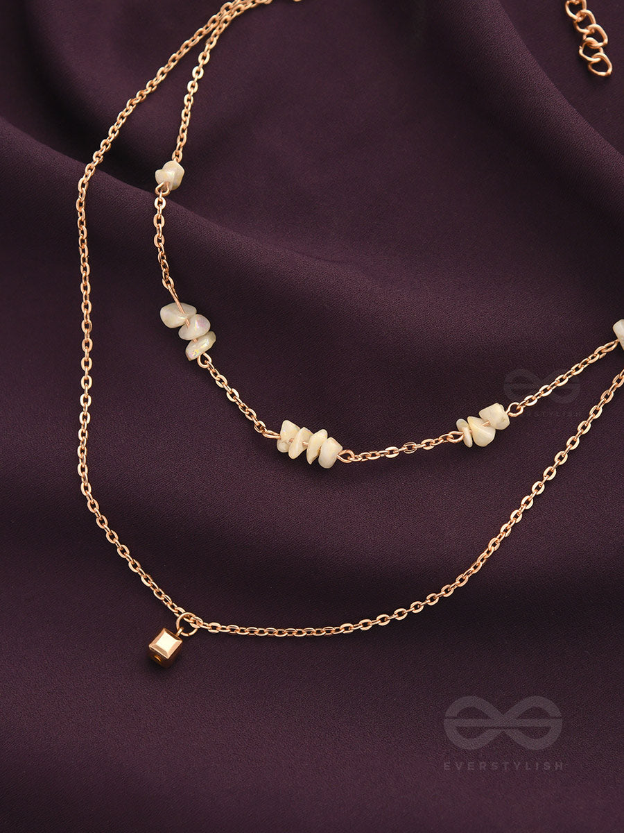 The Moon Fragments- Golden Layered Necklace With Anti-Tarnish Coating