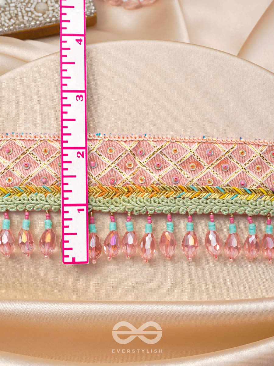 Maanikya- The Pink Wonder- Sequins And Beads Embroidered Choker Necklace