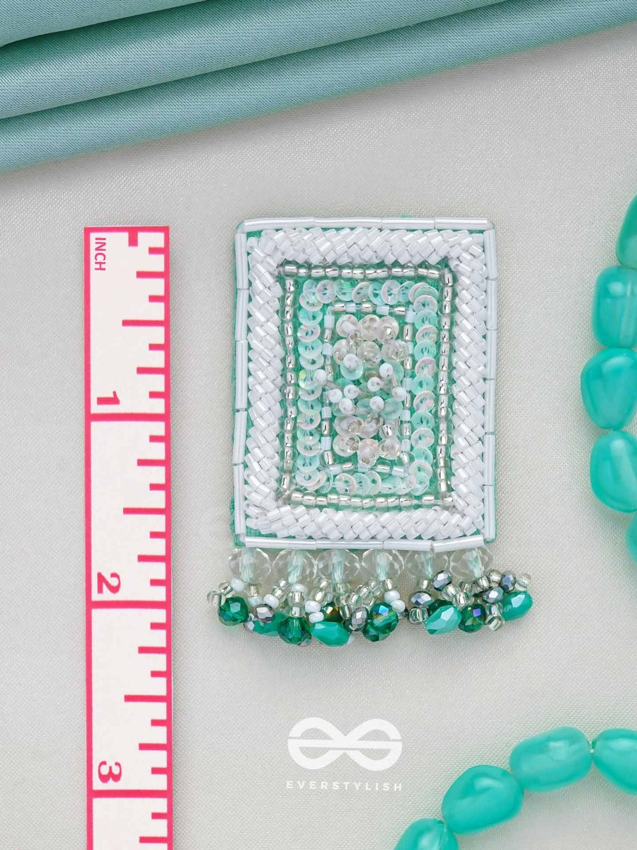 Aalekhya- The Pretty Painting- Sequins And Glass Beads Embroidered Earrings