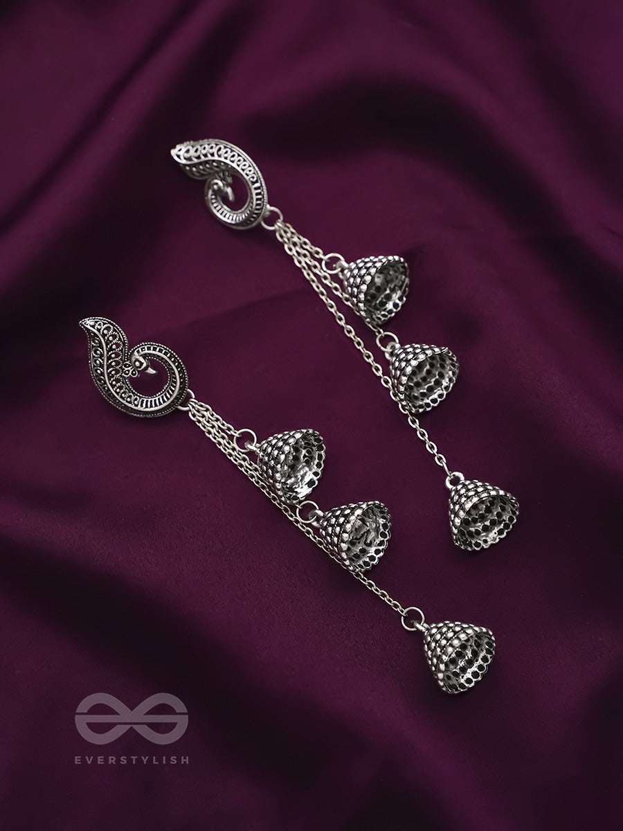 The Tolling Bells- Oxidised Jhumka Earrings