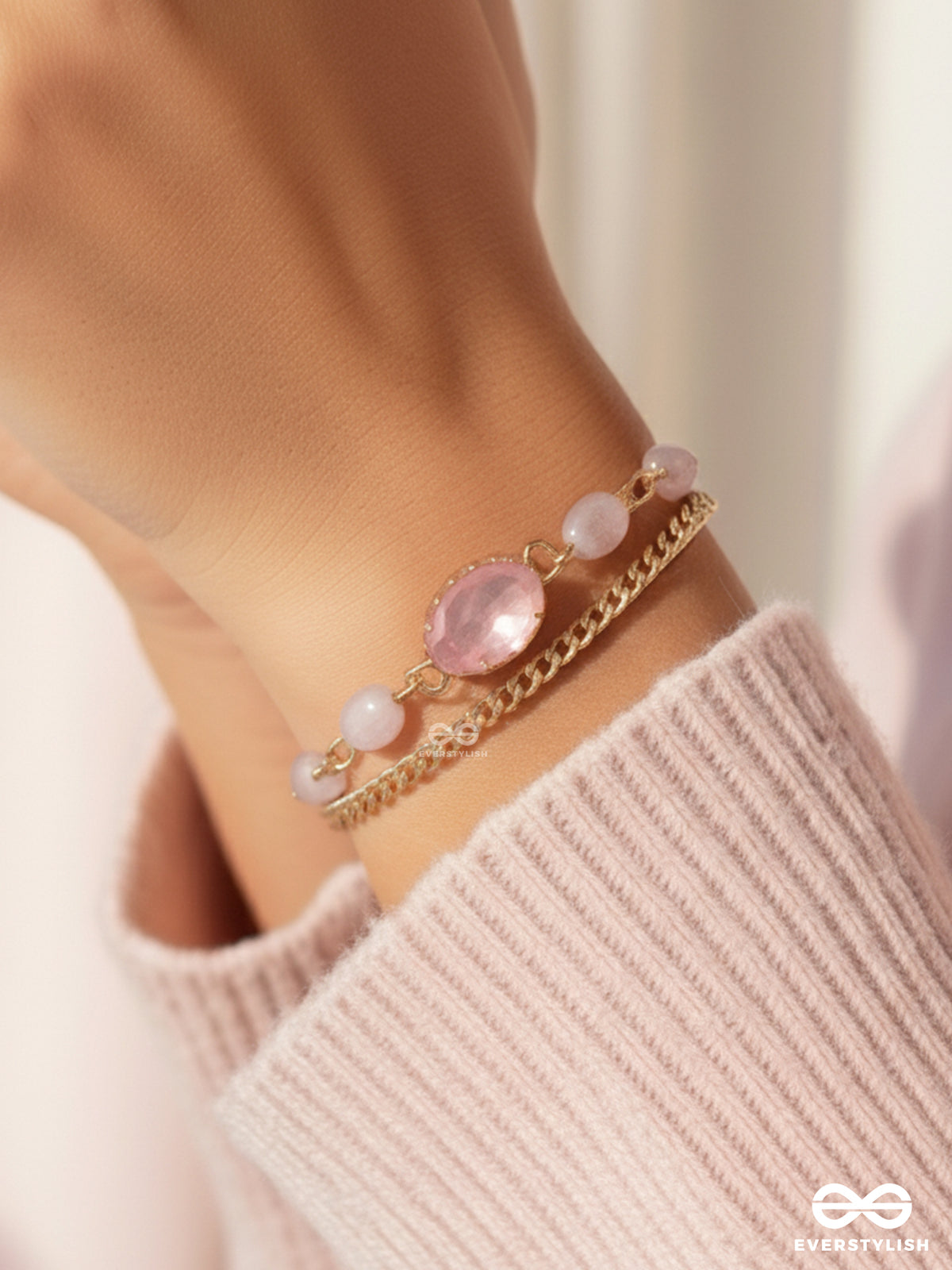 The Violet Sun- Golden Layered Bracelet