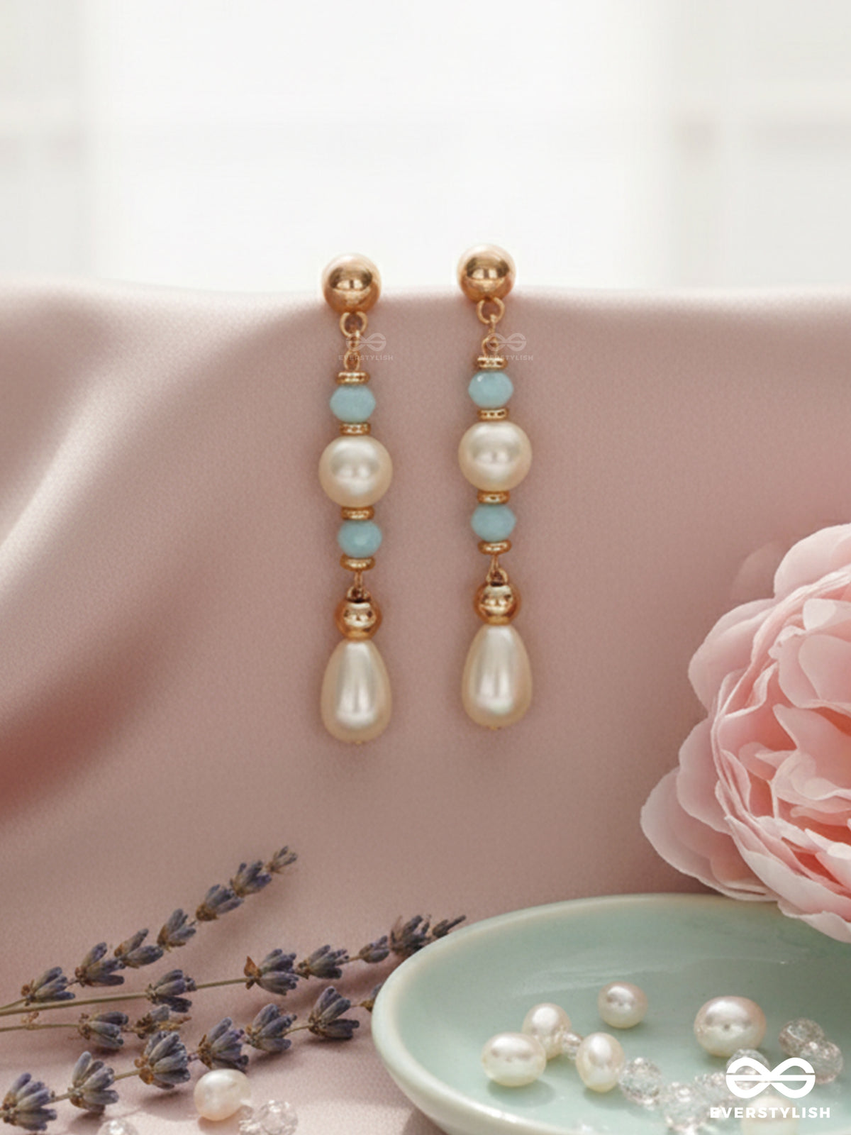 The Ray Of Hope- Golden Pearl Earrings