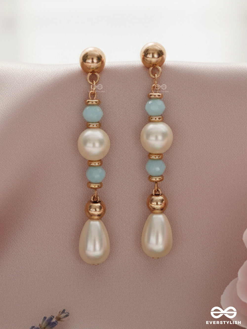 The Ray Of Hope- Golden Pearl Earrings