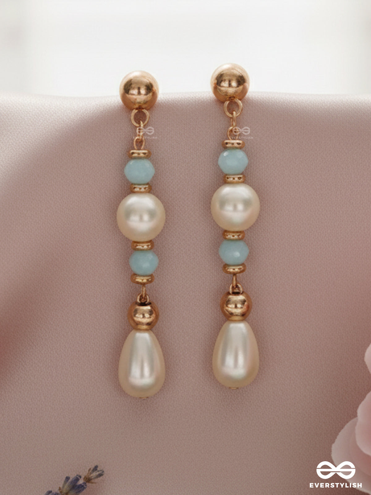 The Ray Of Hope- Golden Pearl Earrings