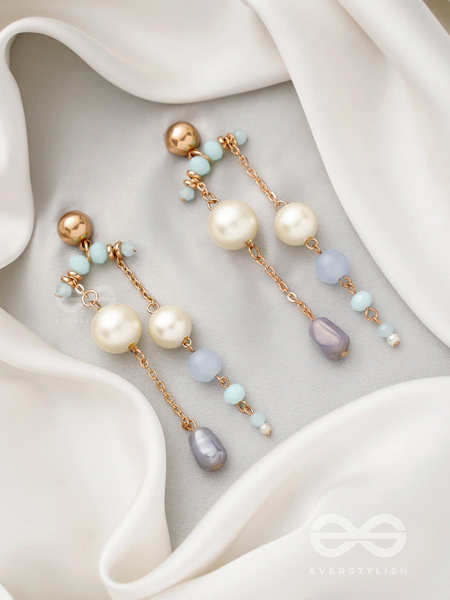The Rain Shower- Golden Embellished Earrings