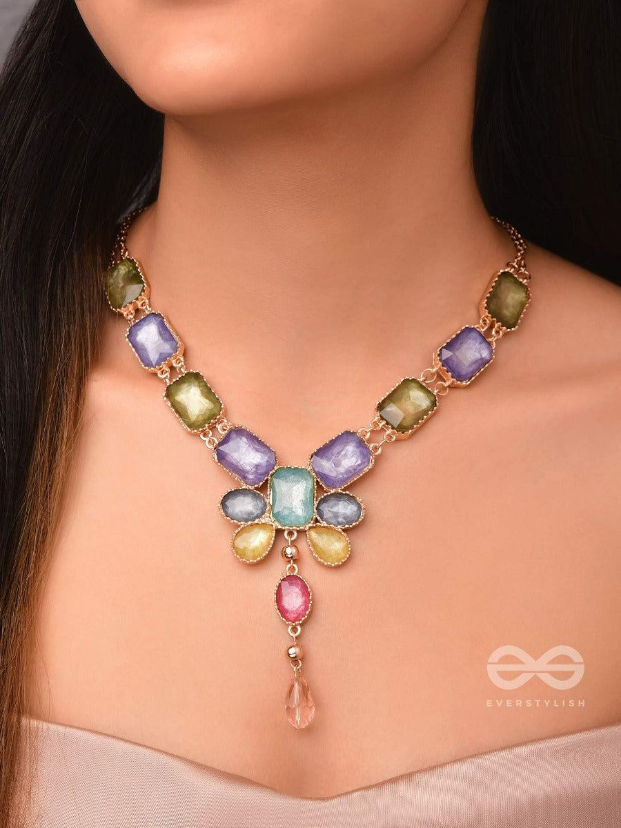 The Royal Geometry - Statement Embellished Necklace