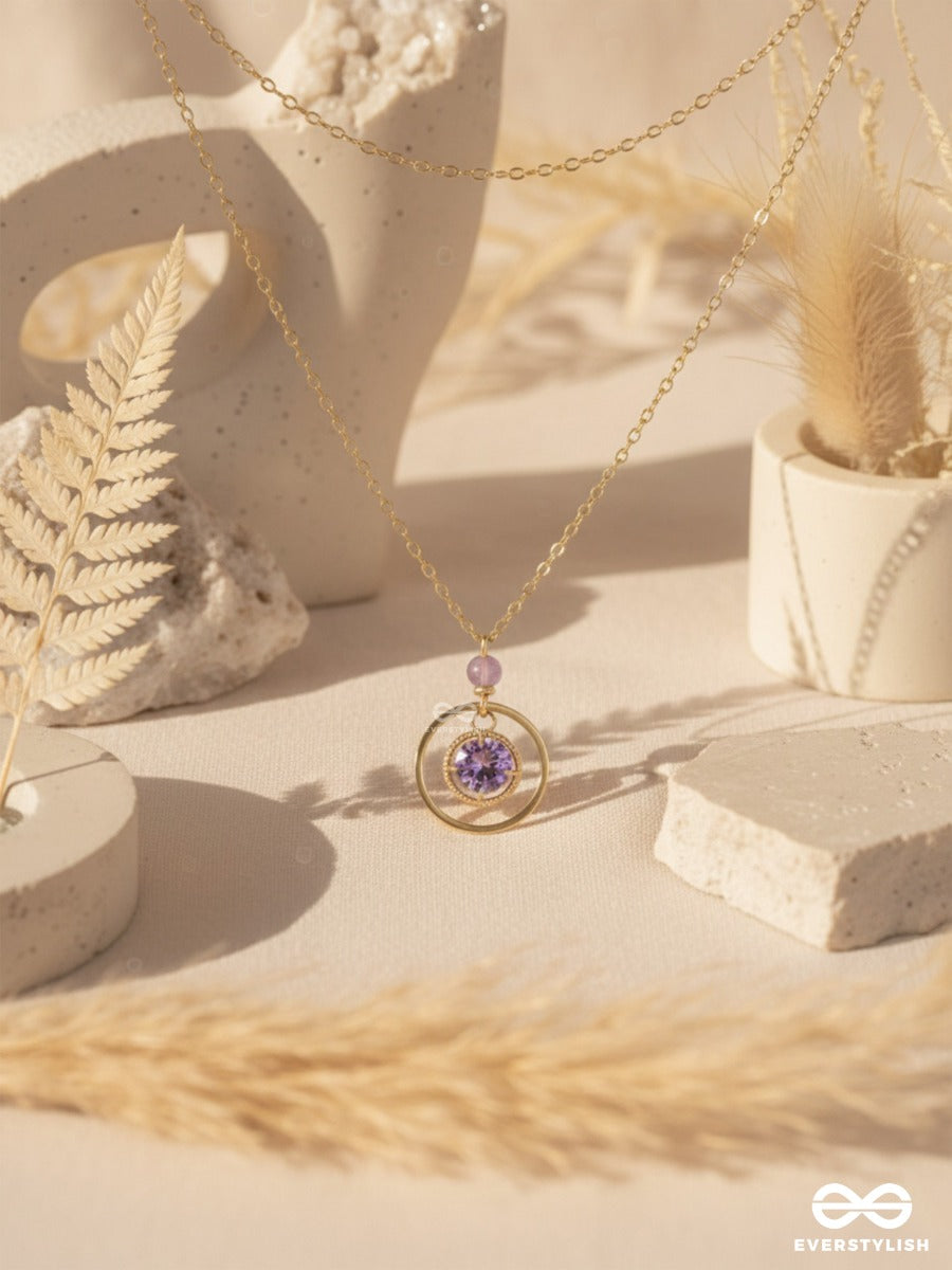The Space Orbit- Golden Embellished Necklace With Anti-Tarnish Coating