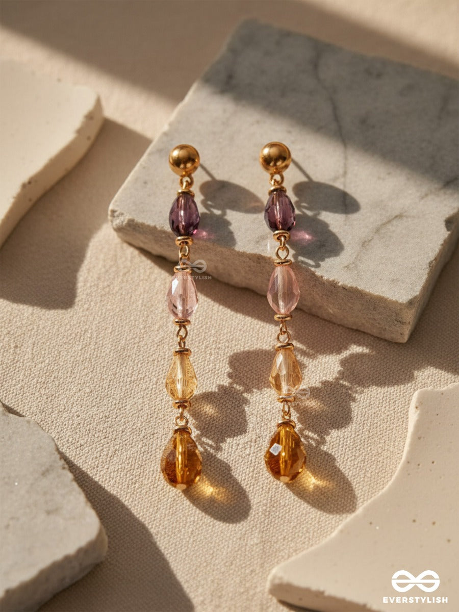 The Blazing Mist- Golden Embellished Earrings