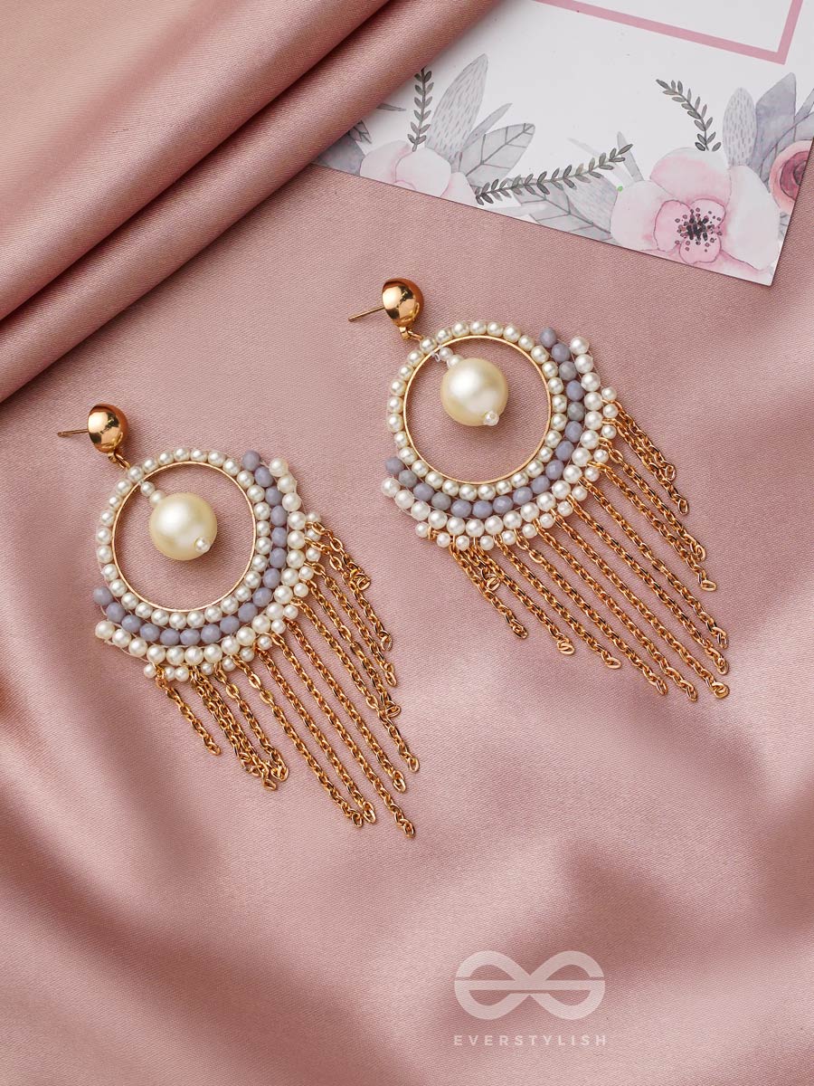 The Gold Dust- Golden Embellished Earrings