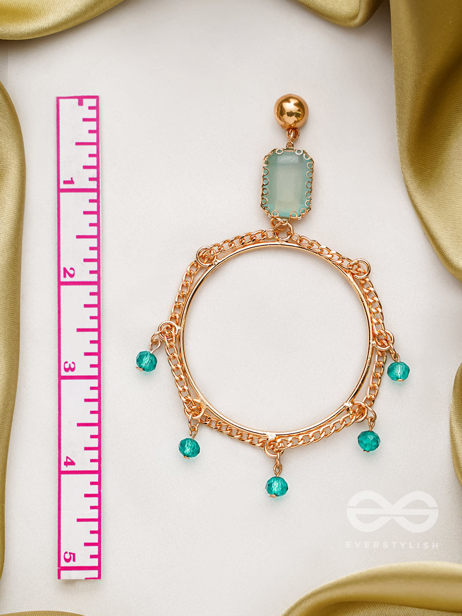 The Regal Ring- Golden Embellished Earrings