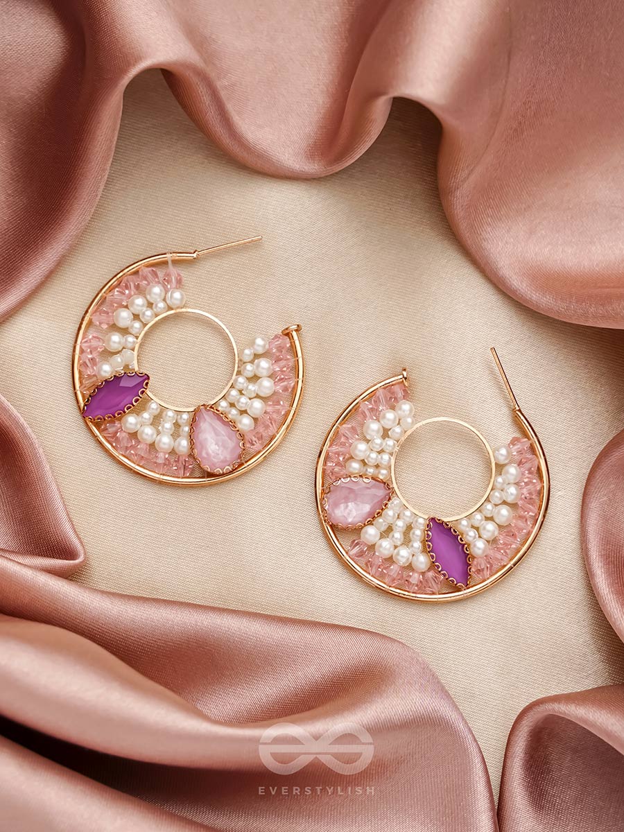 The Eyes Of Heaven- Golden Embellished Earrings