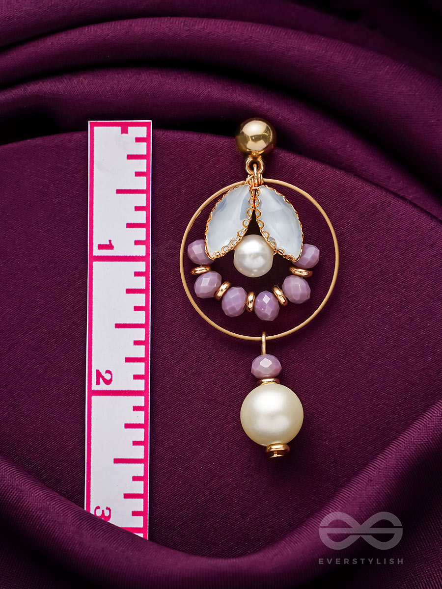 The Orchid Garden- Golden Pearl Earrings