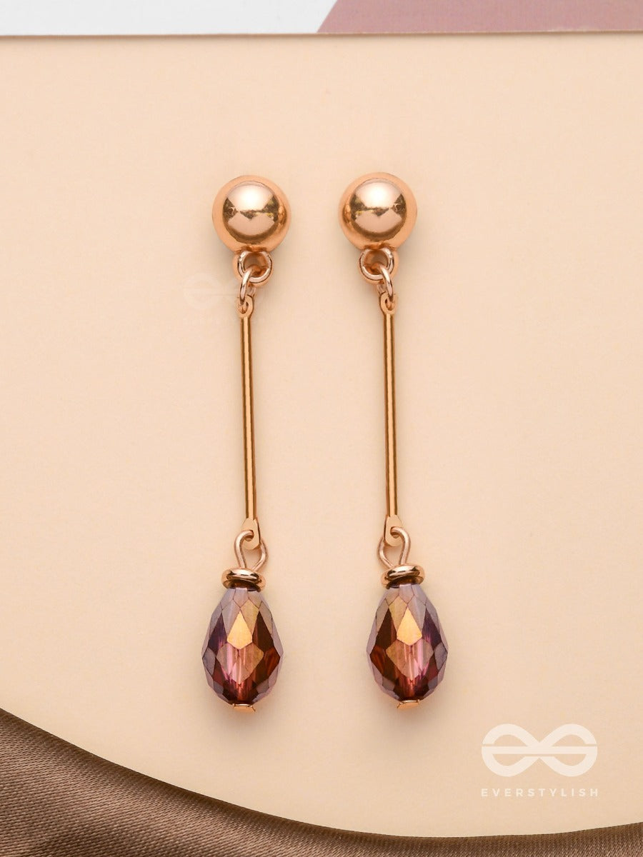 The Alluring Iris- Golden Embellished Earrings