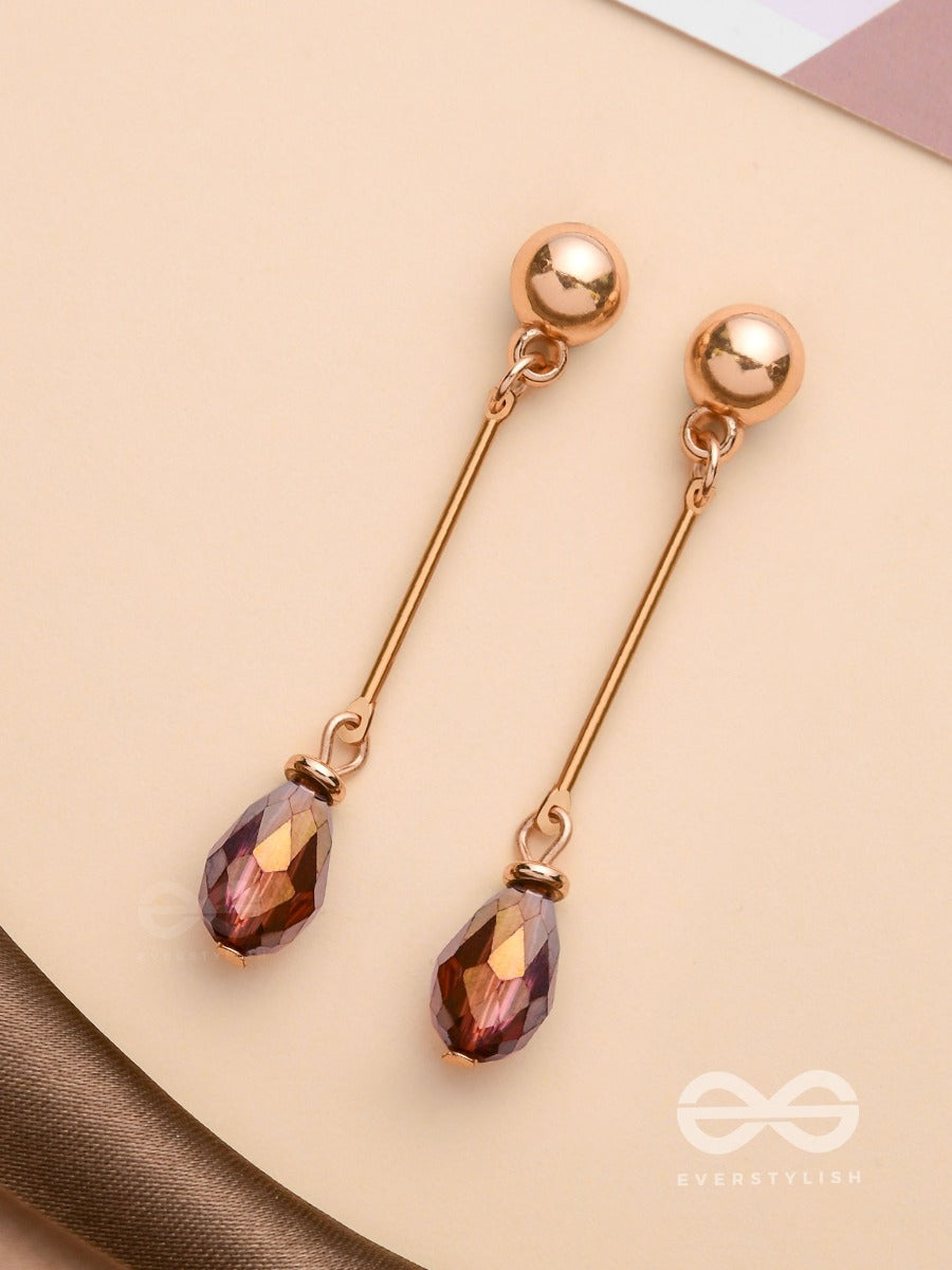 The Alluring Iris- Golden Embellished Earrings