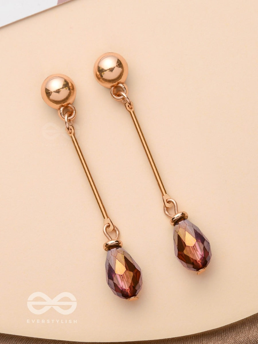 The Alluring Iris- Golden Embellished Earrings
