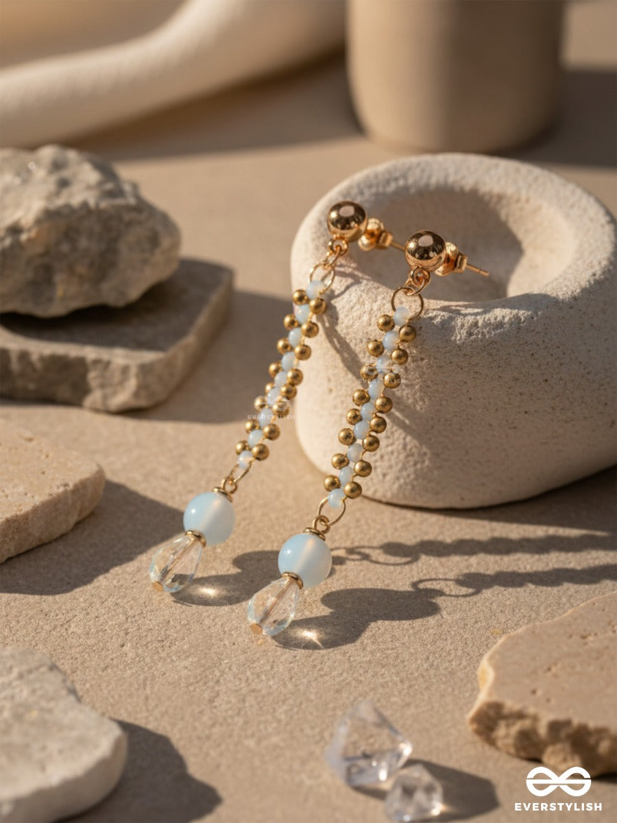 Love-In-A-Mist- Golden Embellished Earrings