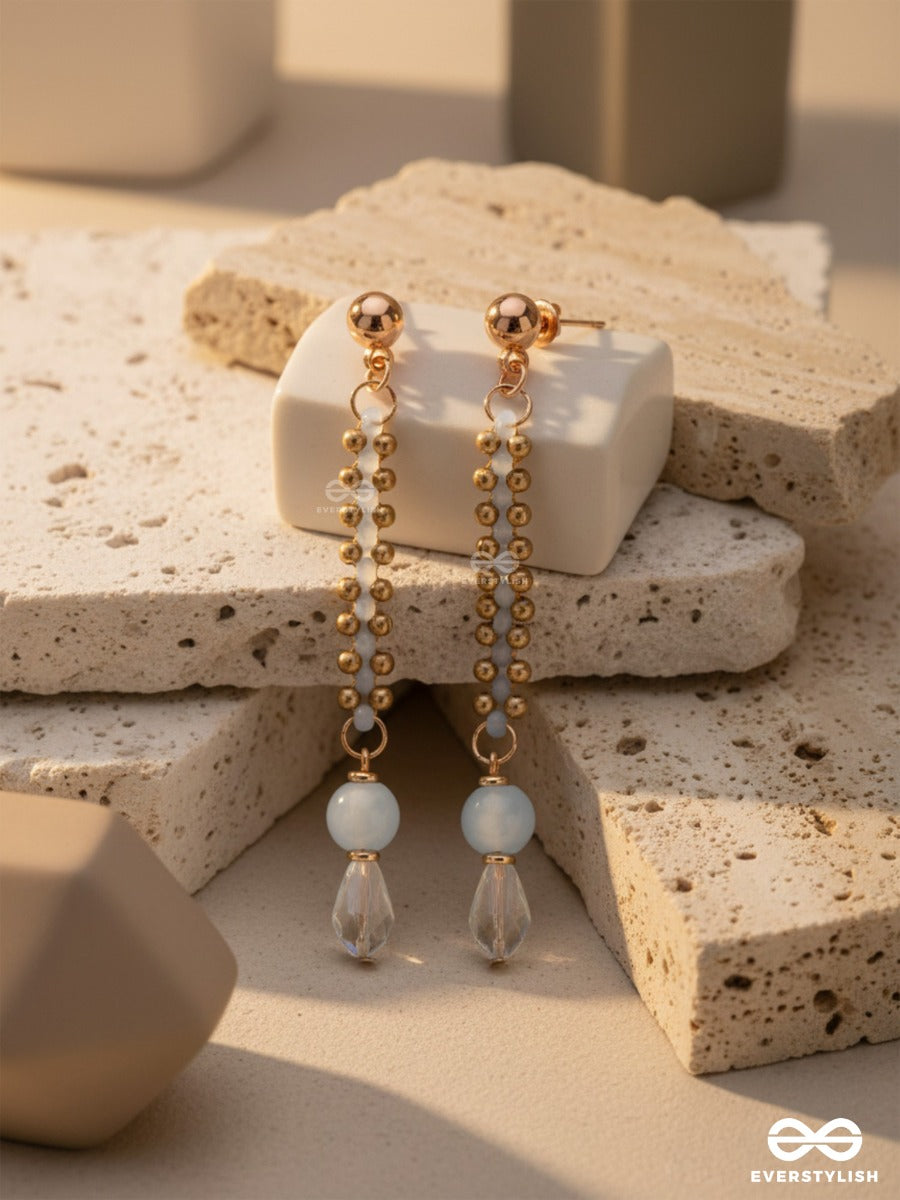 Love-In-A-Mist- Golden Embellished Earrings