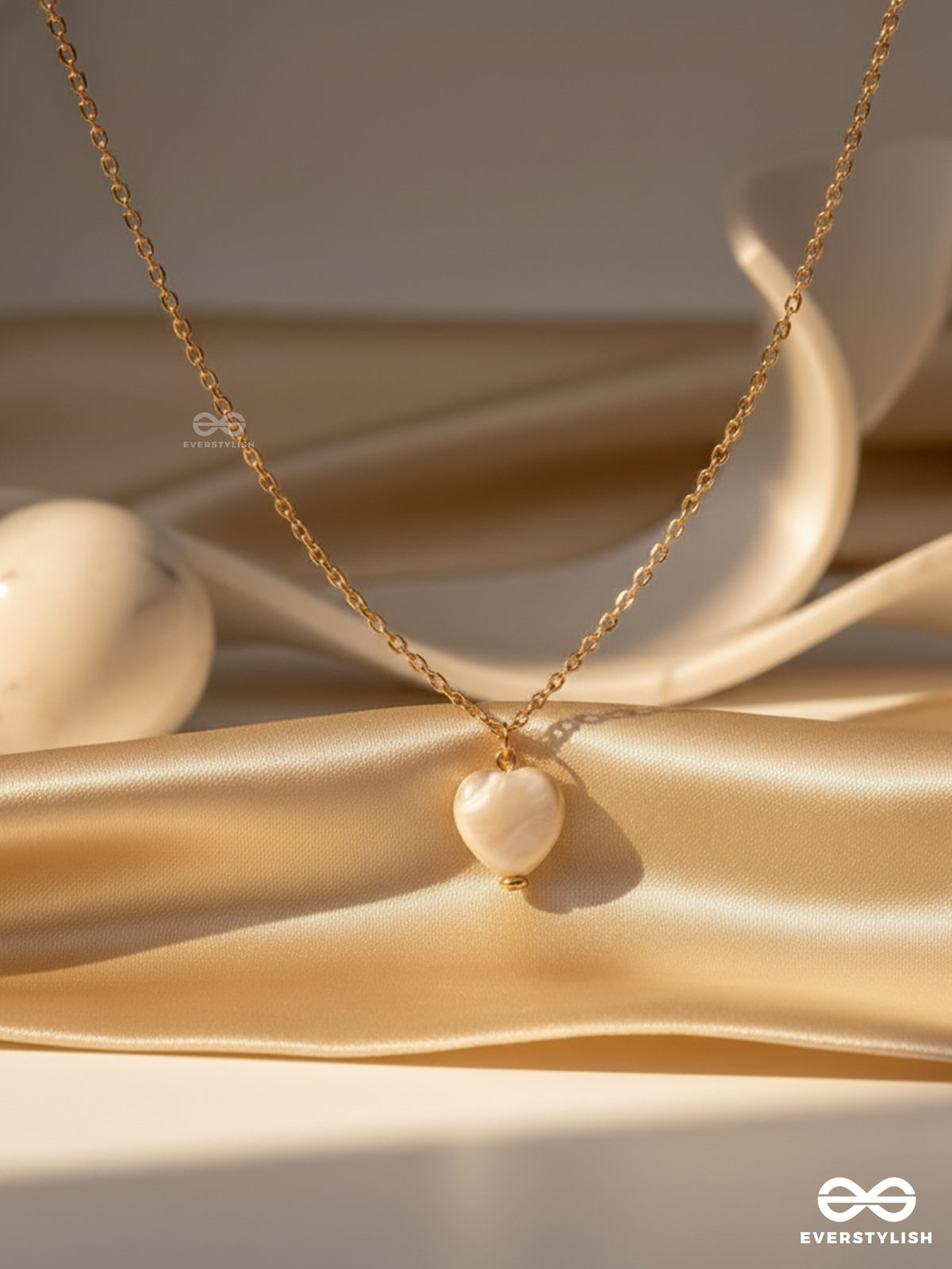 The Ivory Beach- Golden Embellished Sandstone Necklace With Anti-Tarnish Coating