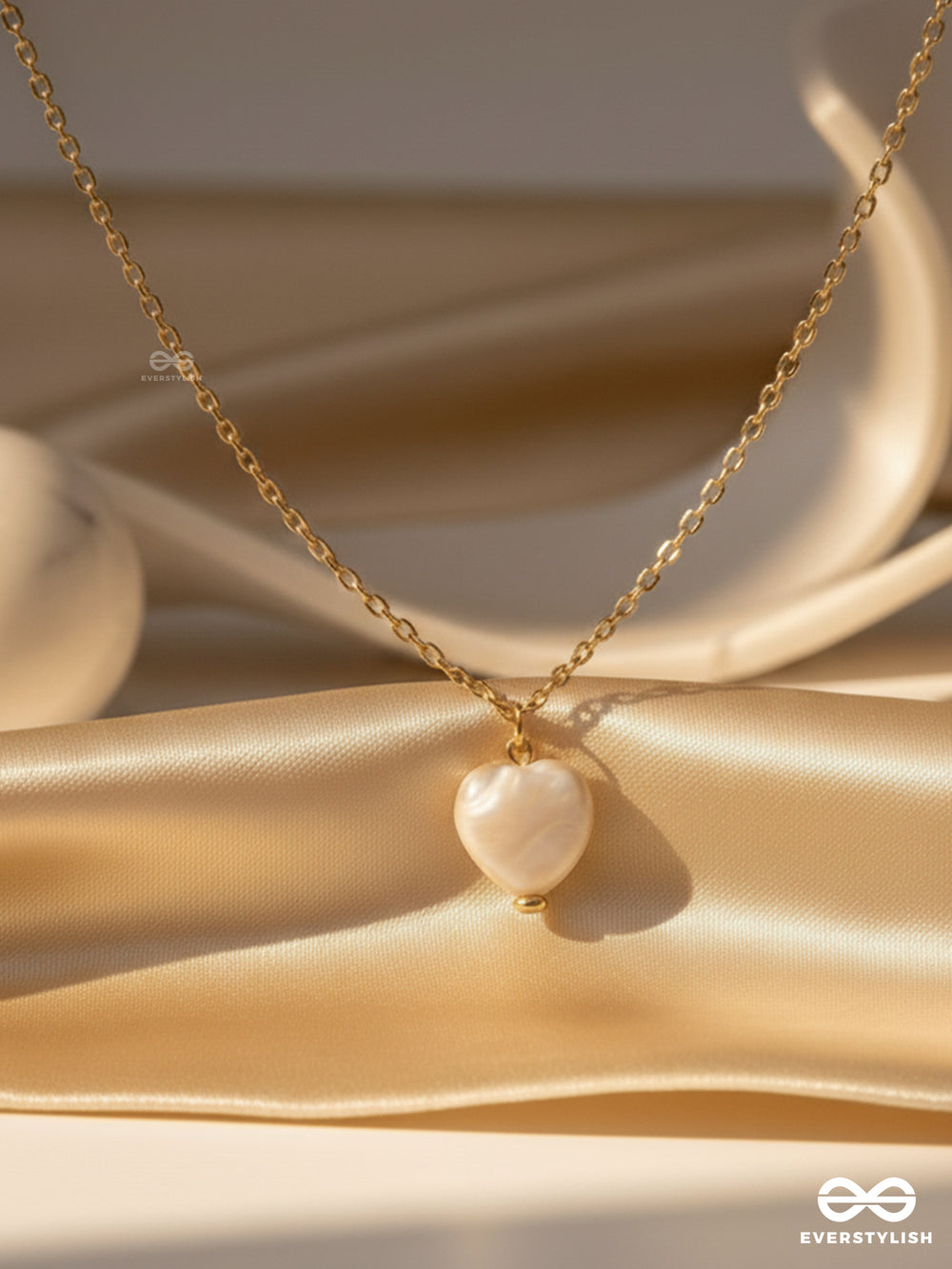 The Ivory Beach- Golden Embellished Sandstone Necklace With Anti-Tarnish Coating
