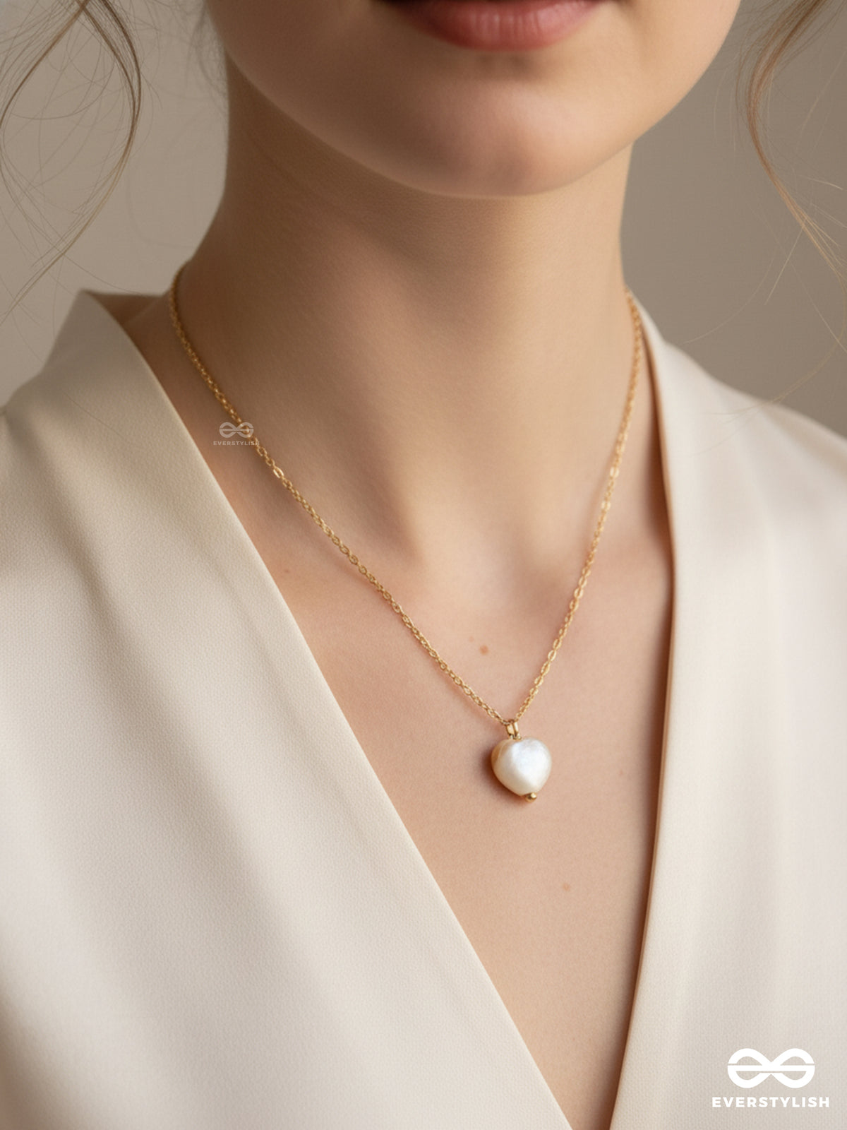 The Ivory Beach- Golden Embellished Sandstone Necklace With Anti-Tarnish Coating