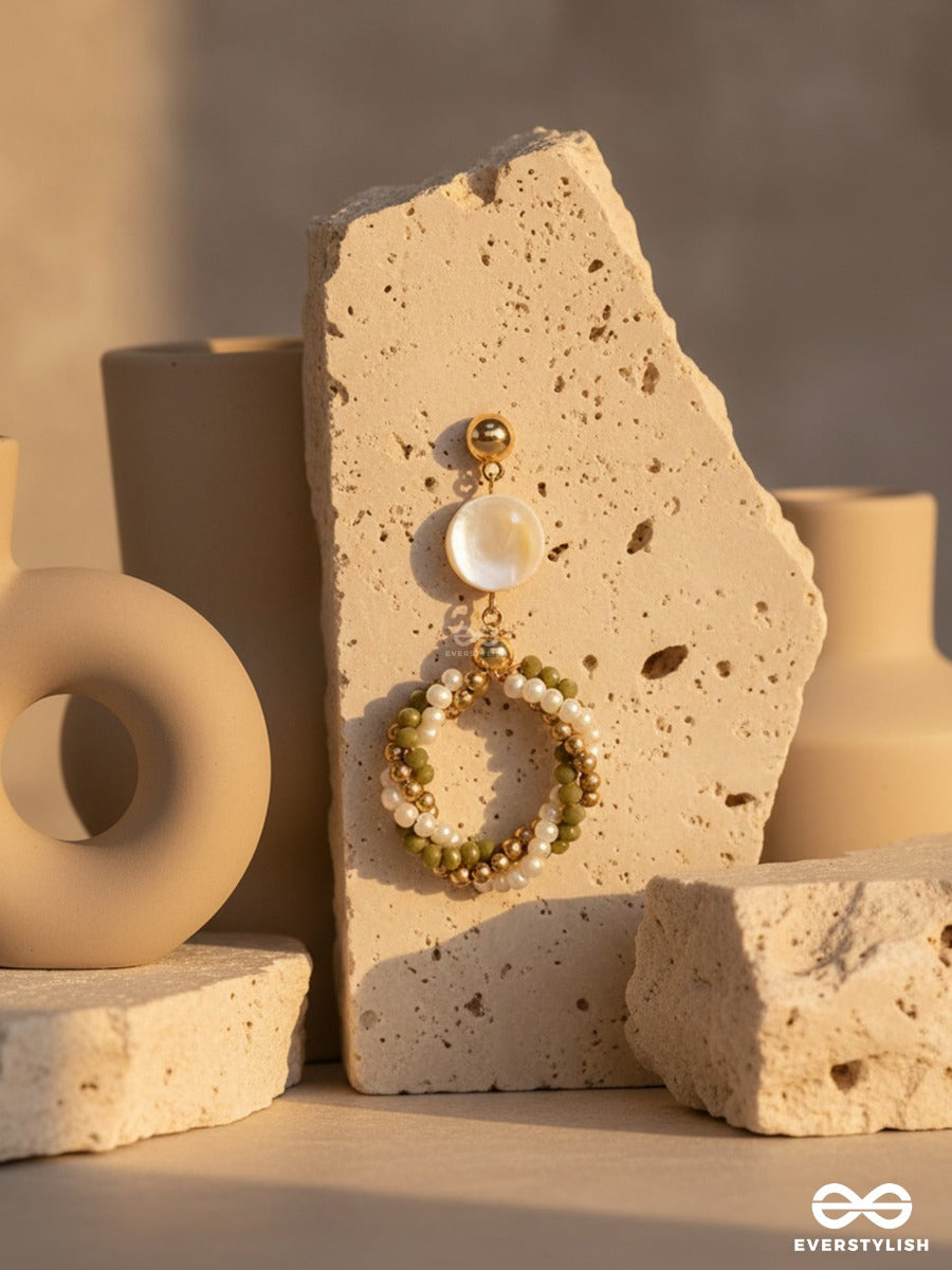 The Midnight Moon- Golden Embellished Earrings
