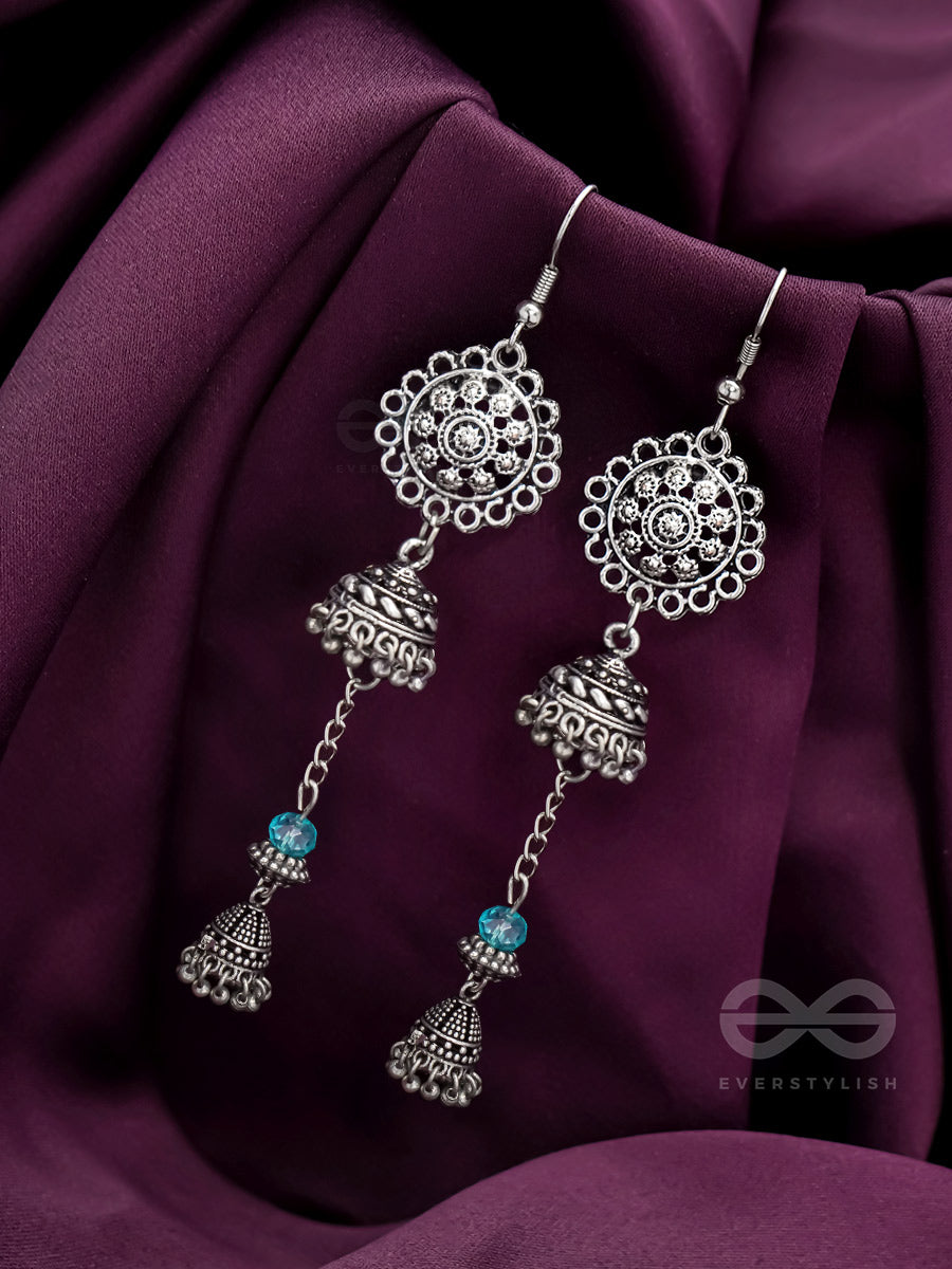 Ring A Bell- Oxidised Jhumka Earrings