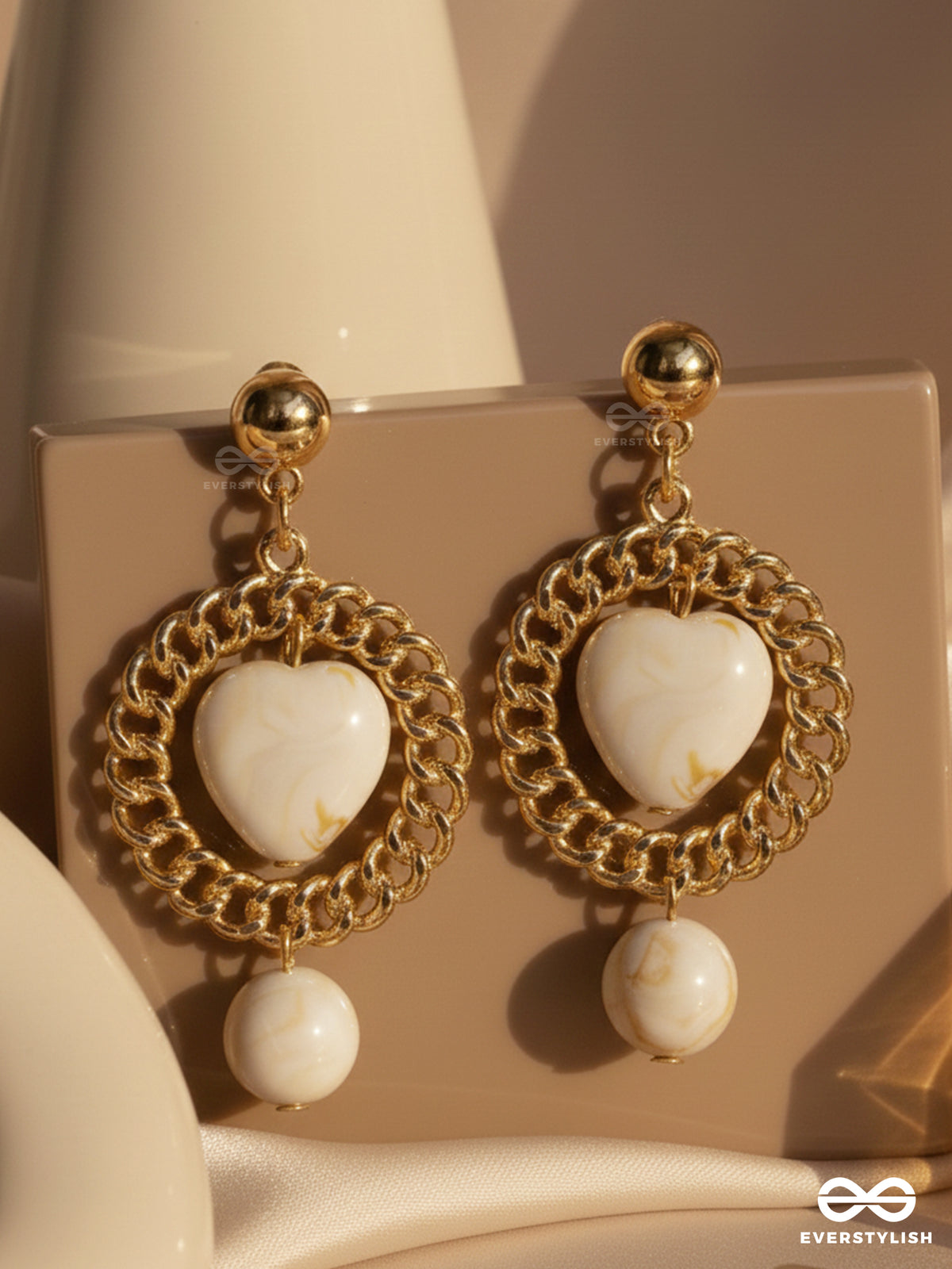 Shining Sun N Sand- Golden Shell Sandstone Earrings