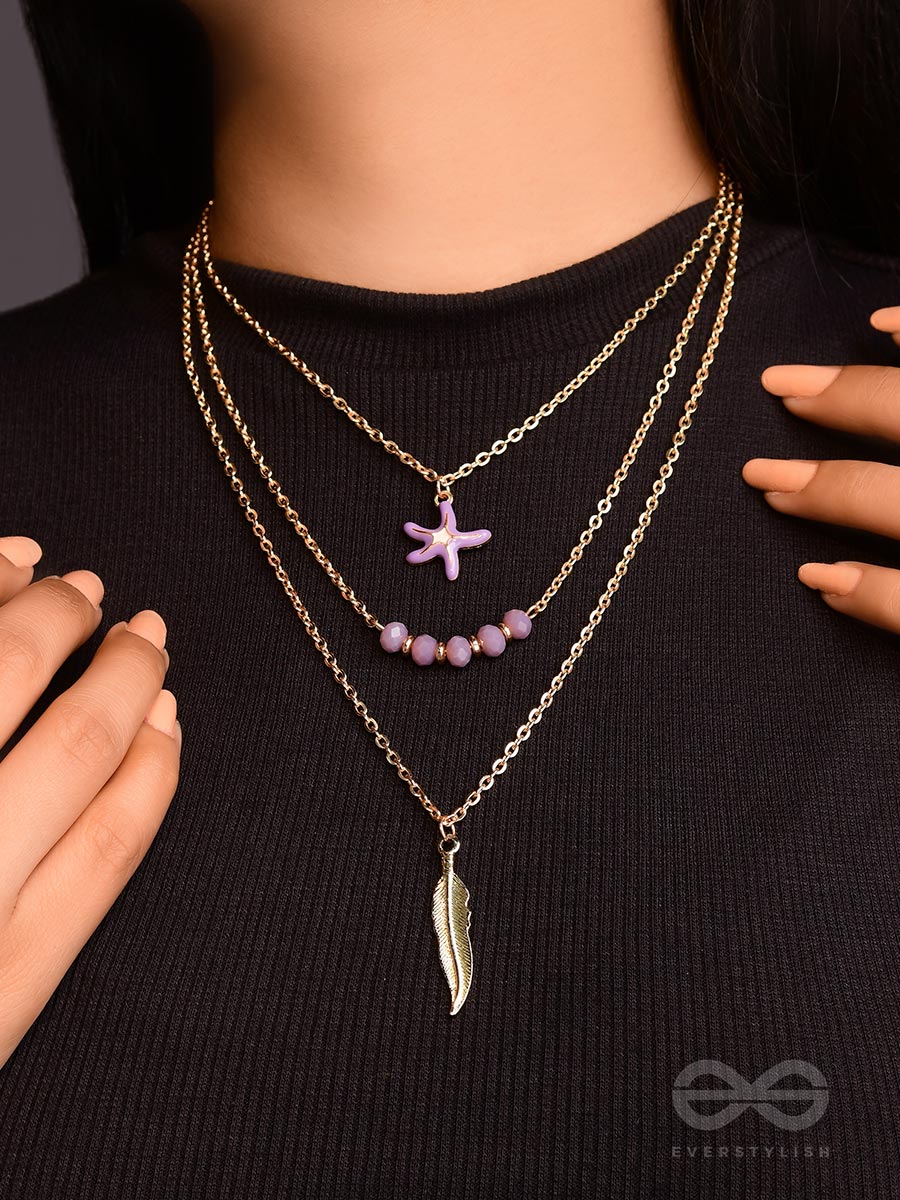 The Shooting Starfish- Golden Layered Necklace With Anti-Tarnish Coating
