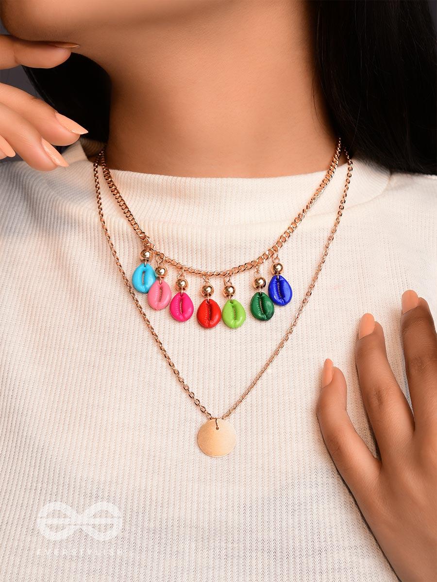 The Rainbow Belle- Golden Layered Necklace With Anti-Tarnish Coating