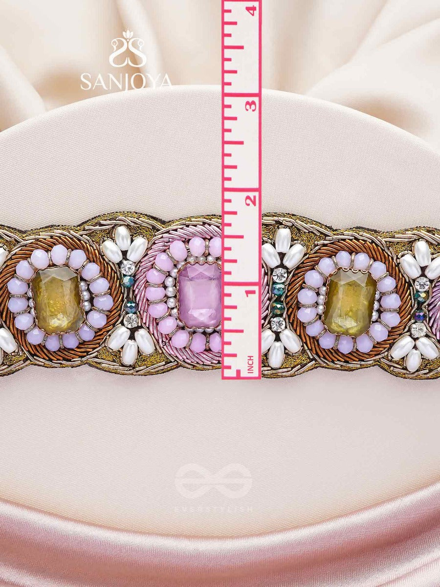 Srija- The String Of Flowers- Pearls & Stones Embroidered Choker Necklace