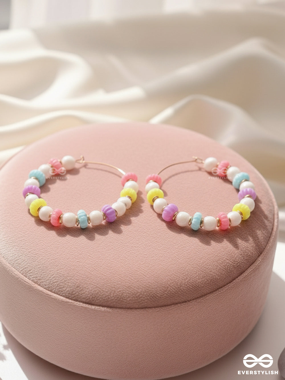 The Sparkling Rainbow- Golden Embellished Earrings