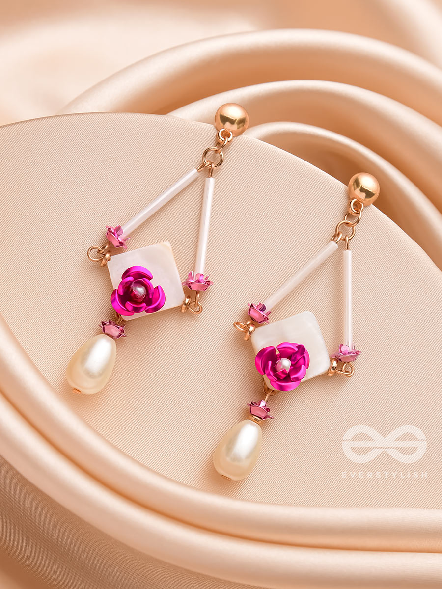The Petal Prism- Pearl Drop Earrings