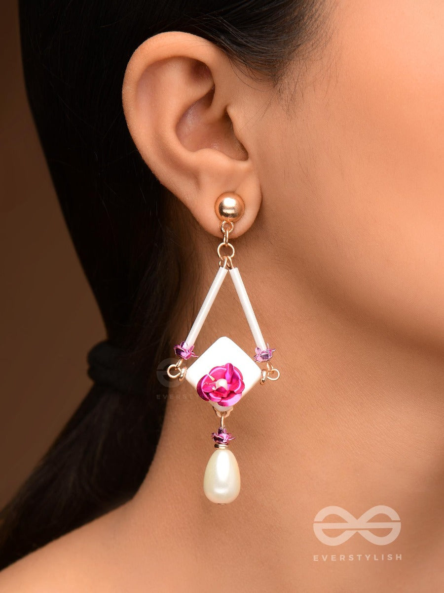 The Petal Prism- Pearl Drop Earrings