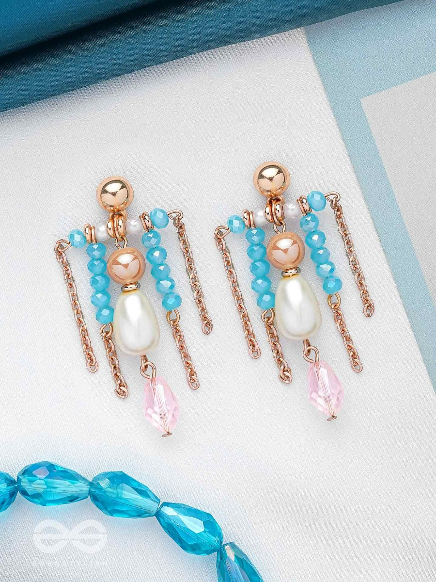The Shimmering Seas - Elegant Drop Earrings
