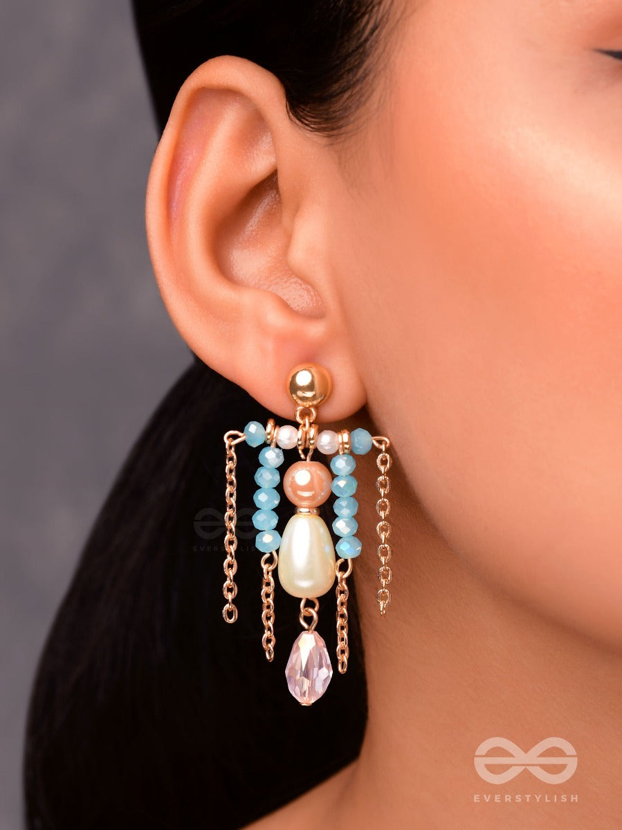 The Shimmering Seas - Elegant Drop Earrings