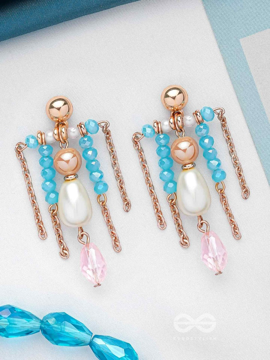 The Shimmering Seas - Elegant Drop Earrings